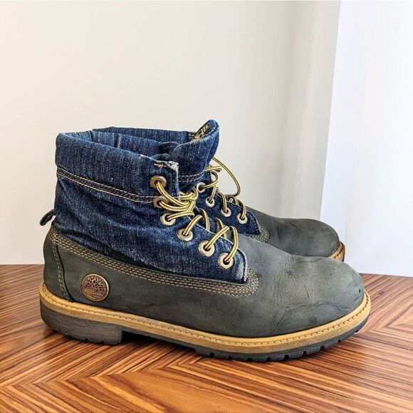 Timberland Denim leather boots size 5 @S7 - Picture 11 of 13